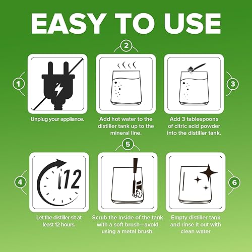 Miniatura 4 de Ácido cítrico para limpieza y descalcificación de destiladores de agua, hervidores, ollas, calderas, dispensadores, descalcificadores de polvo de