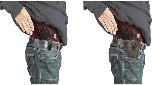 Miniatura 8 de Fundas de cuero para transporte de apéndice y dibujo cruzado de Glock 43X y 19 IWBOWB