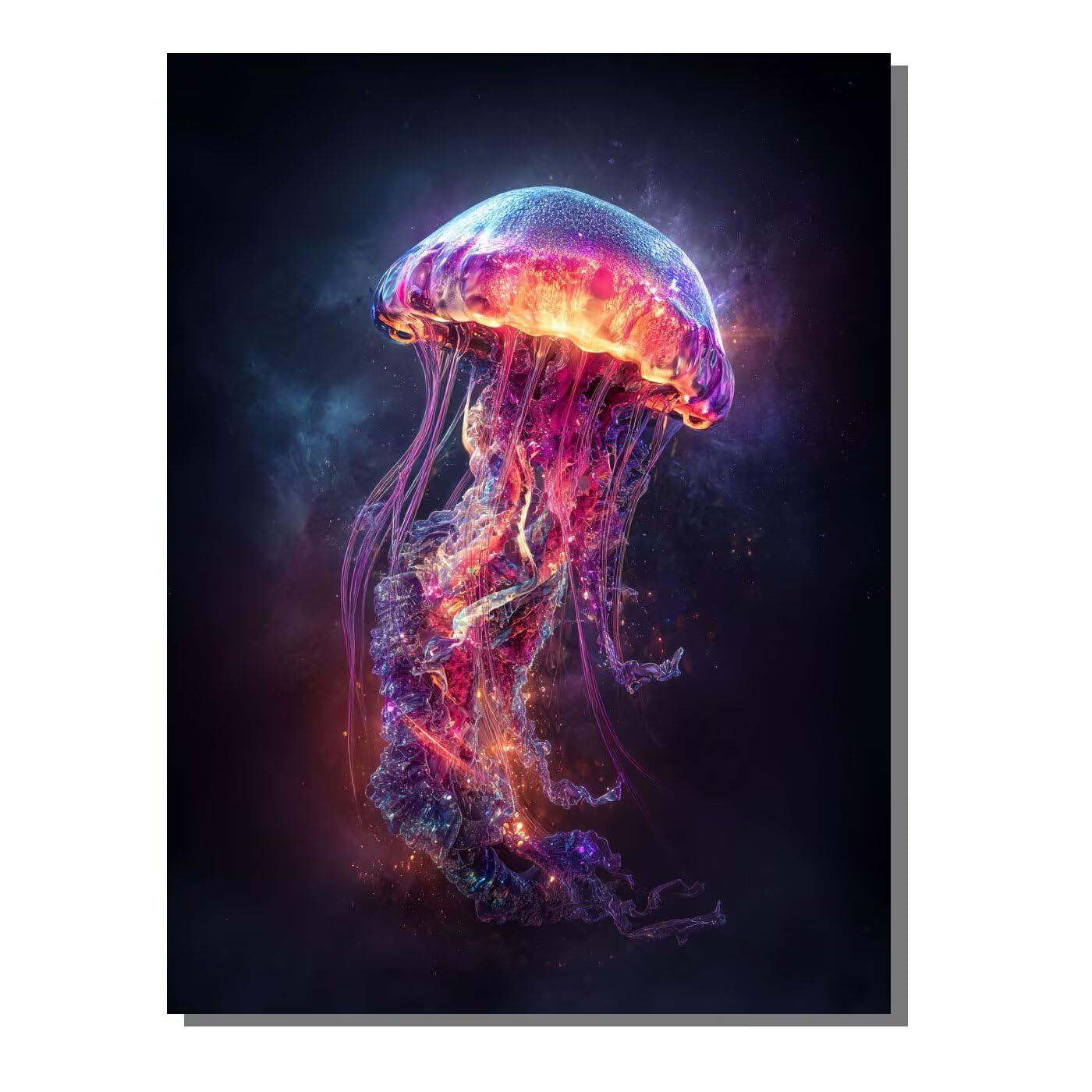 5D Diament Malarstwo Życie Morskie Meduza, Diamentowe Malarstwo Diamentowe Zestaw Do Malowania Pełny Zestaw Dzieci Prezent, DIY DIY Dorośli Diamentowe Malarstwo Do Dekoracji Ściany Domu 80x100 cm