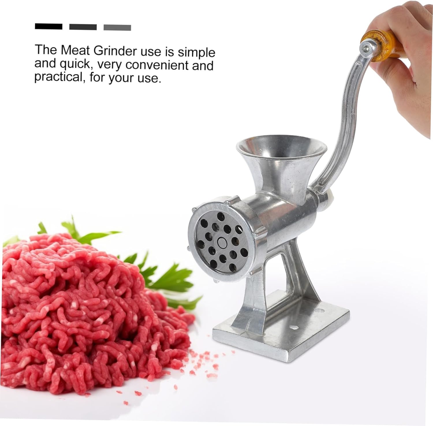 OUNONA 1 set Home Manual Meat Grinder Heavy Duty Sausage Stuffer and Minced Machine for Fresh Homemade Sausages and Ground Meat for Kitchen and Restaurant Use