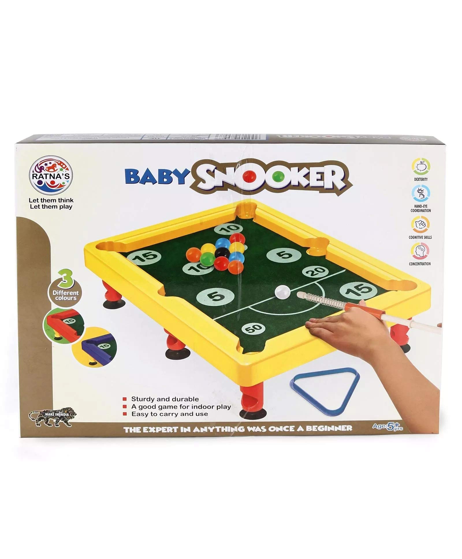 RATNA'S Baby Snooker Pool Game for Kids (Yellow Colour) - Image 2 thumbnail