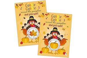 Thanksgiving Turkey Scratch Off Card Games for Family Fun
