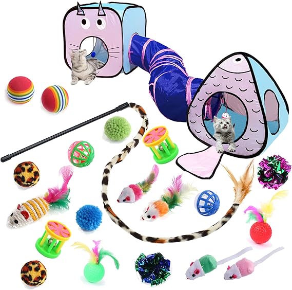 GONPETGP Cat Toys for Indoor Cats, 23 PCS Kitten Toys Set