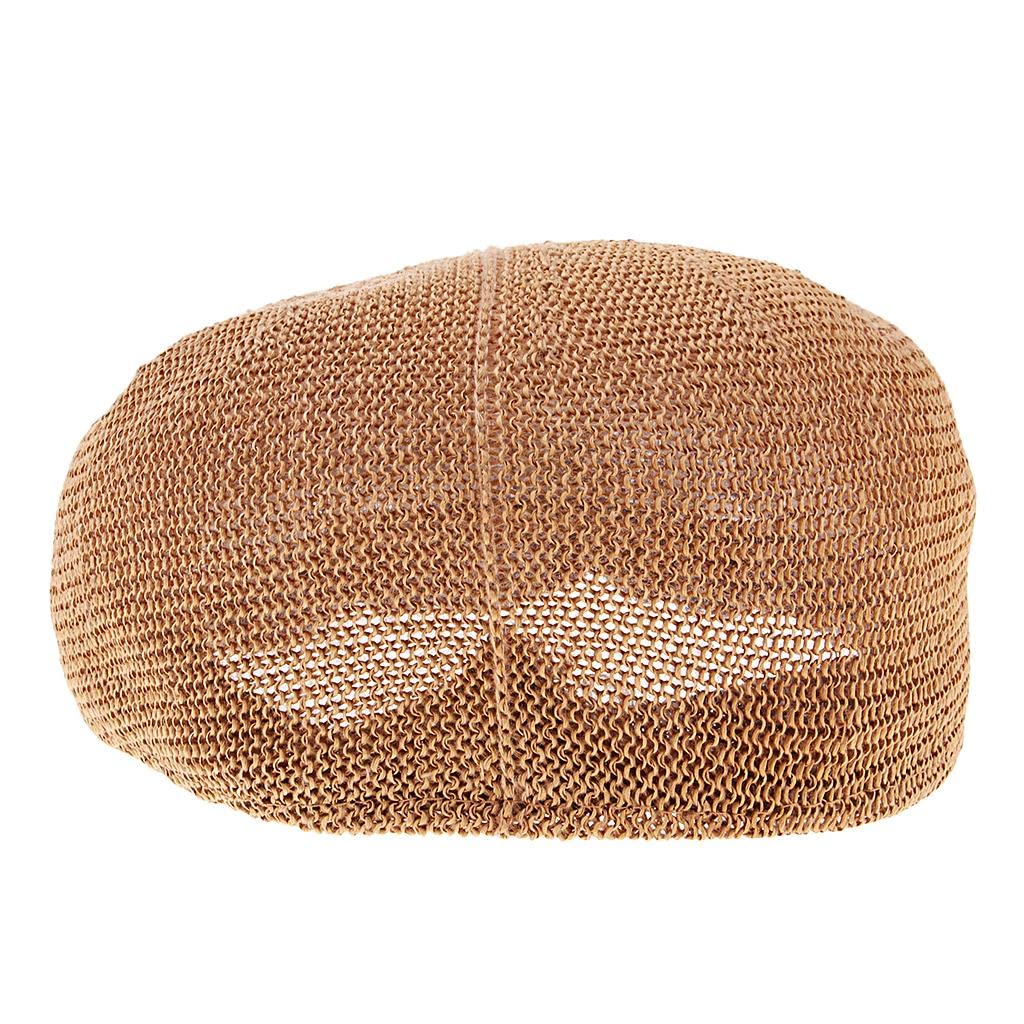 rockible Chapeau D'été En Paille Visière Courte Béret de pour Homme Décontracté/Kaki, Brun, 58cm