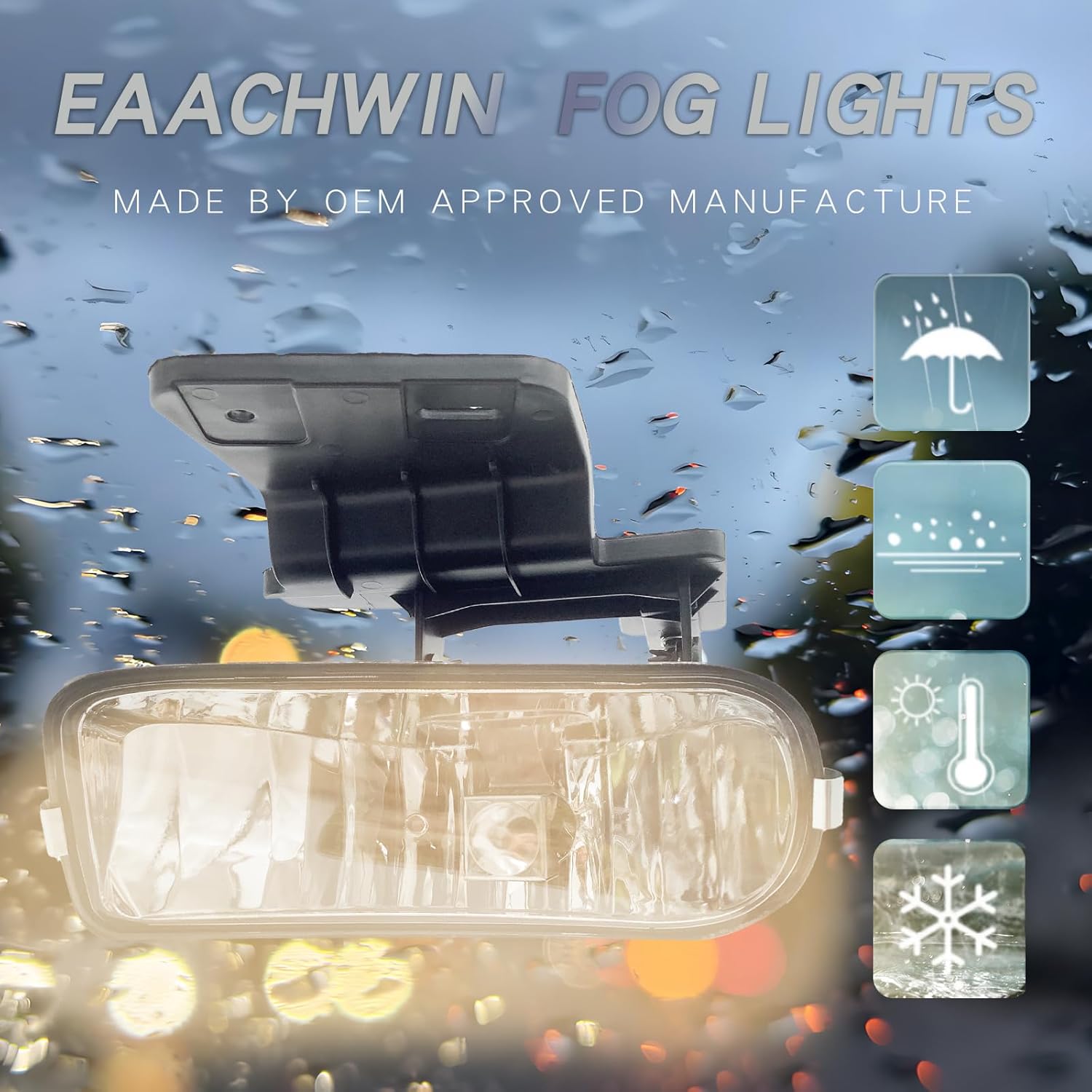 Fog Light Assembly For 1999-2002 Chevy Silverado 1500 2500, 2001-2002 Silverado 1500HD 2500HD 3500, 2000-2006 Tahoe Suburban 1500 2500 (Not Compatible With 2000 Chevy Tahoe Z71 Model)