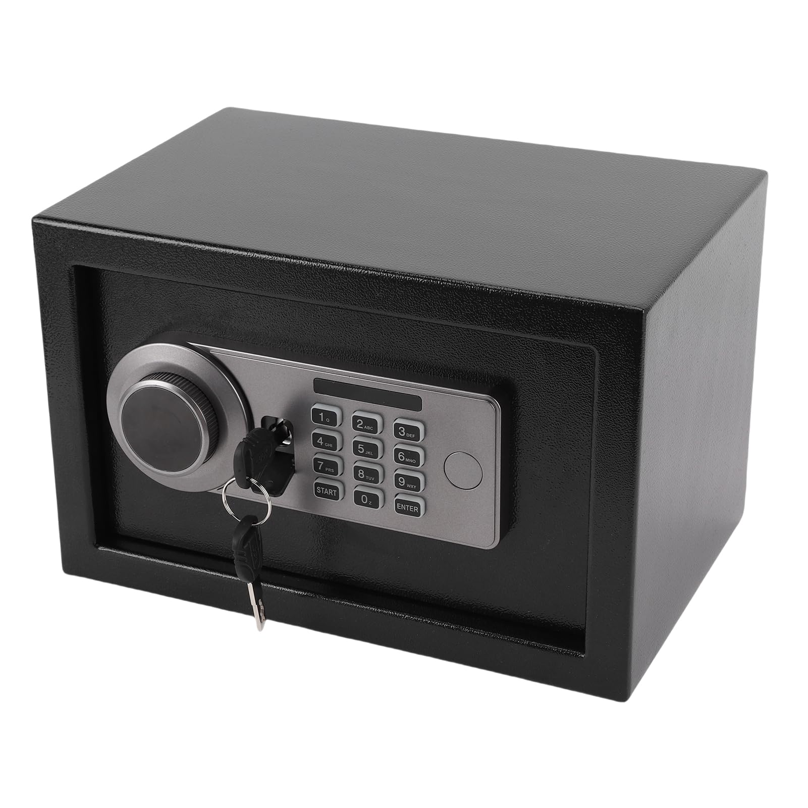 Eujgoov Cassaforte Domestica 7,87 X 12,2 X 7,87 Pollici, Password e | Cassetta di Sicurezza, Acciaio Al Carbonio Addensato, Accesso con Password e Chiave, Deposito per la Casa e il Viaggio,