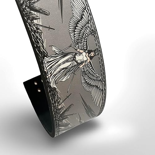 Miniatura 2 de Cinturón de levantamiento de pesas con palanca de alas de ángel, cinturón de gimnasio resistente para peso muerto y sentadillas