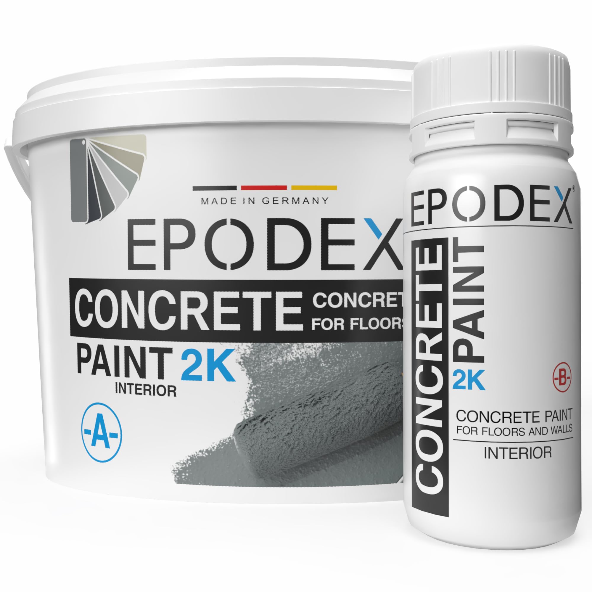 EPODEX 2K Concrete Paint, Heavy Duty Floor Paint, 6kg - Pure green