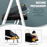 Soctone 2 Step Ladder, Folding Step Stool for Adults & Kids, with Handle, Wide Anti-Slip Pedal, Lightweight, Multi-Use for Household and Kitchen, 500lbs(227KG) Capacity Small Step Stool, White