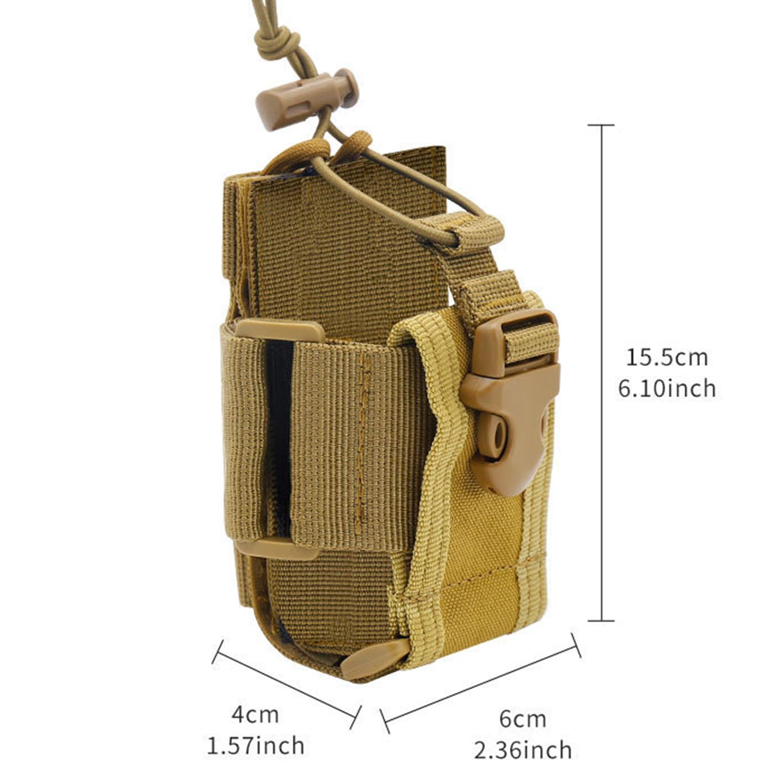 Paquete de 3 fundas universales para walkie talkie con hebilla ajustable, bolsa de radio y funda para radio bidireccional — view 6