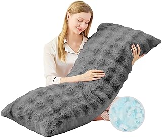 YZ HOME Faux Fur Fluffy Body Pillow for Adults - Firm Body Pillow Insert...