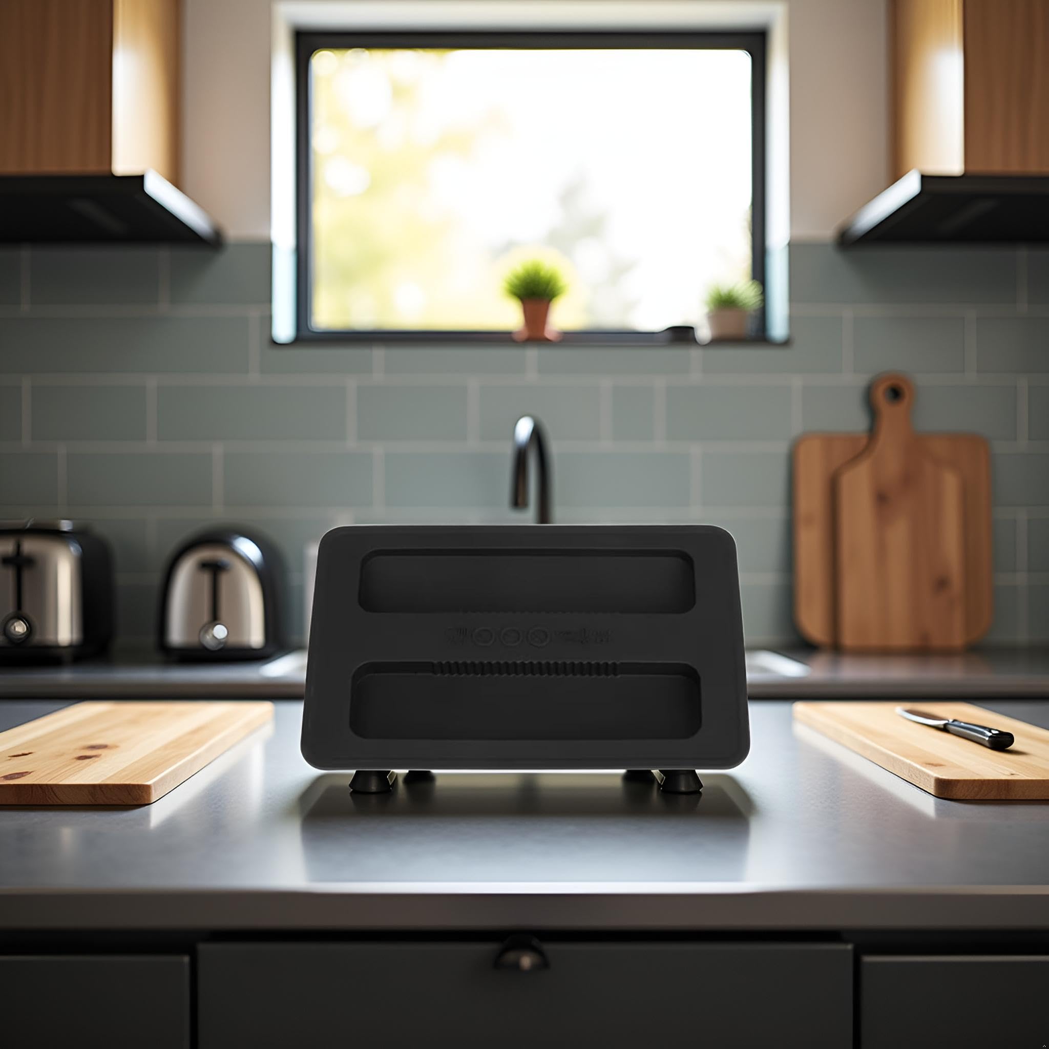 Black Silicone Toaster Lid - Protect Your Appliance -3