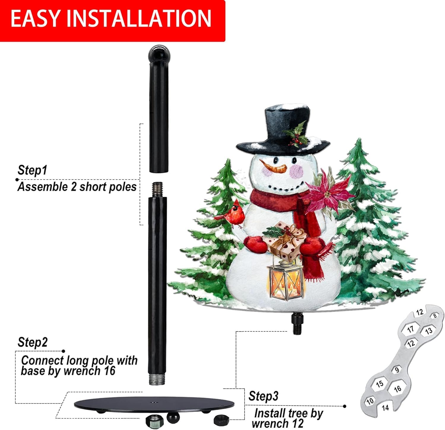 Iron Christmas Paper Towel Holder, Modern Style Metal Christmas Decoration, Suitable for Bathroom, Kitchen, Dining Table and Other Scenes.