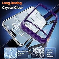 Vista 204 de TAURI Funda magnética 2 en 1 transparente para iPhone 14 Pro, compatible con Magsafe [no amarillenta] con protector de pantalla, protección de grado