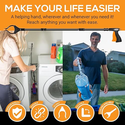 Miniatura 3 de EZPIK Pro herramienta de agarre extendida de 40" para personas mayores, palos de agarre de basura para adultos mayores, herramienta plegable de