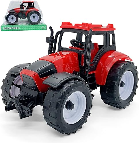 Ropipala Juguete de camión de tractor de granja camión alimentado por fricción regalo de cumpleaños para niños y niñas de 3 4 5 6 7 años en adelante