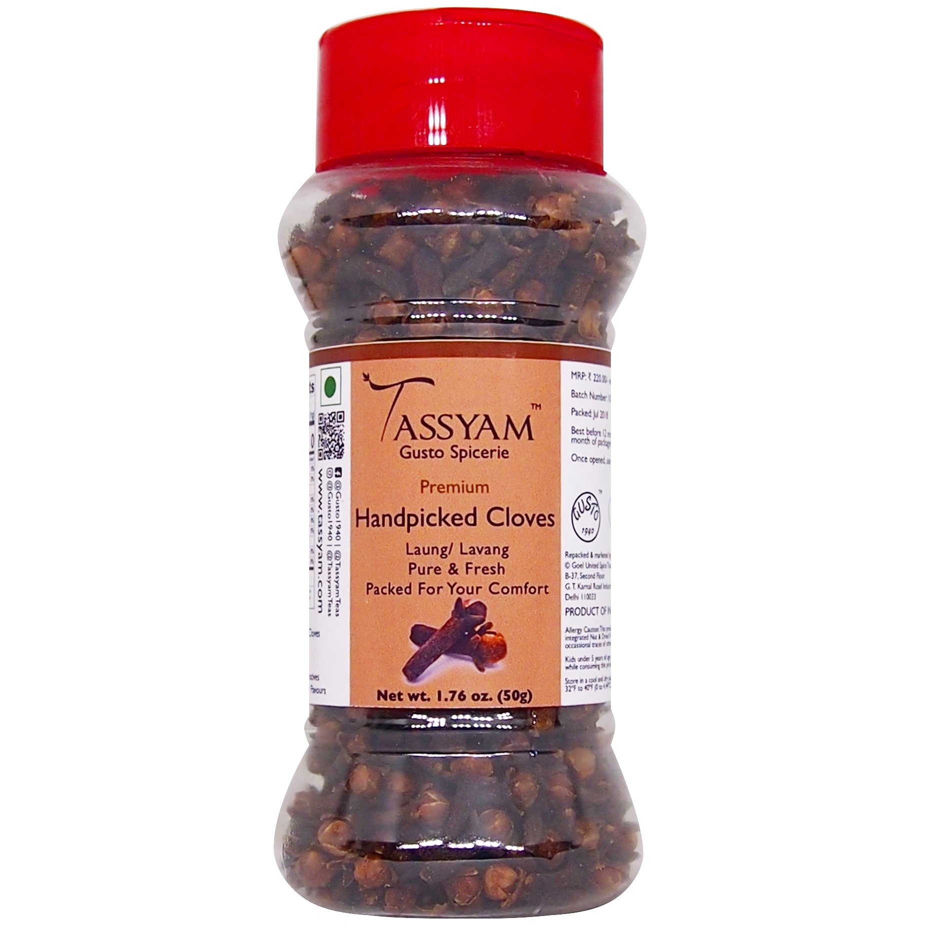 Tassyam Premium Handpicked Cloves 50g | Dispenser Bottle (B07FKLFJ8L) Amazon Price History, Amazon Price Tracker