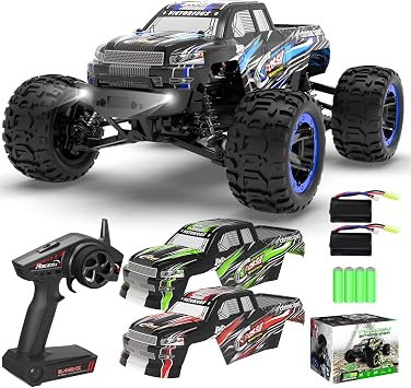 RACENT RC Truck 116 4x4 All Terrain RC Car 40KPH High Speed Remote Control Cars for Adults, Off-Road Monster Truck with 2.4Ghz Radio Control,2 BatteriesBlue&Red&Green