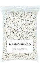 White Gravel 1.8 kg - Aquarium Gravel - Decorative Pebbles for Vases - Decorative Stones for Vases - Gravel for Vases - Pebbles for Aquariums - Gravel for Garden (9-12 mm)