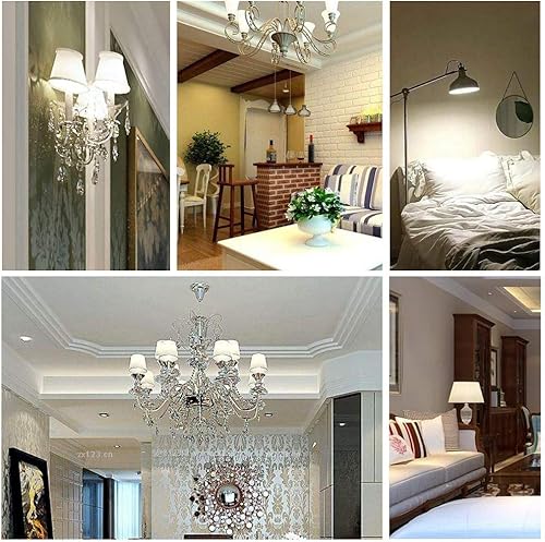 Miniatura 6 de Bombillas LED E12 equivalente a 3 W, bombilla halógena de 30 W, luz blanca diurna 6000 K, T3 T4, rosca Edison, base de vela, mini no regulable