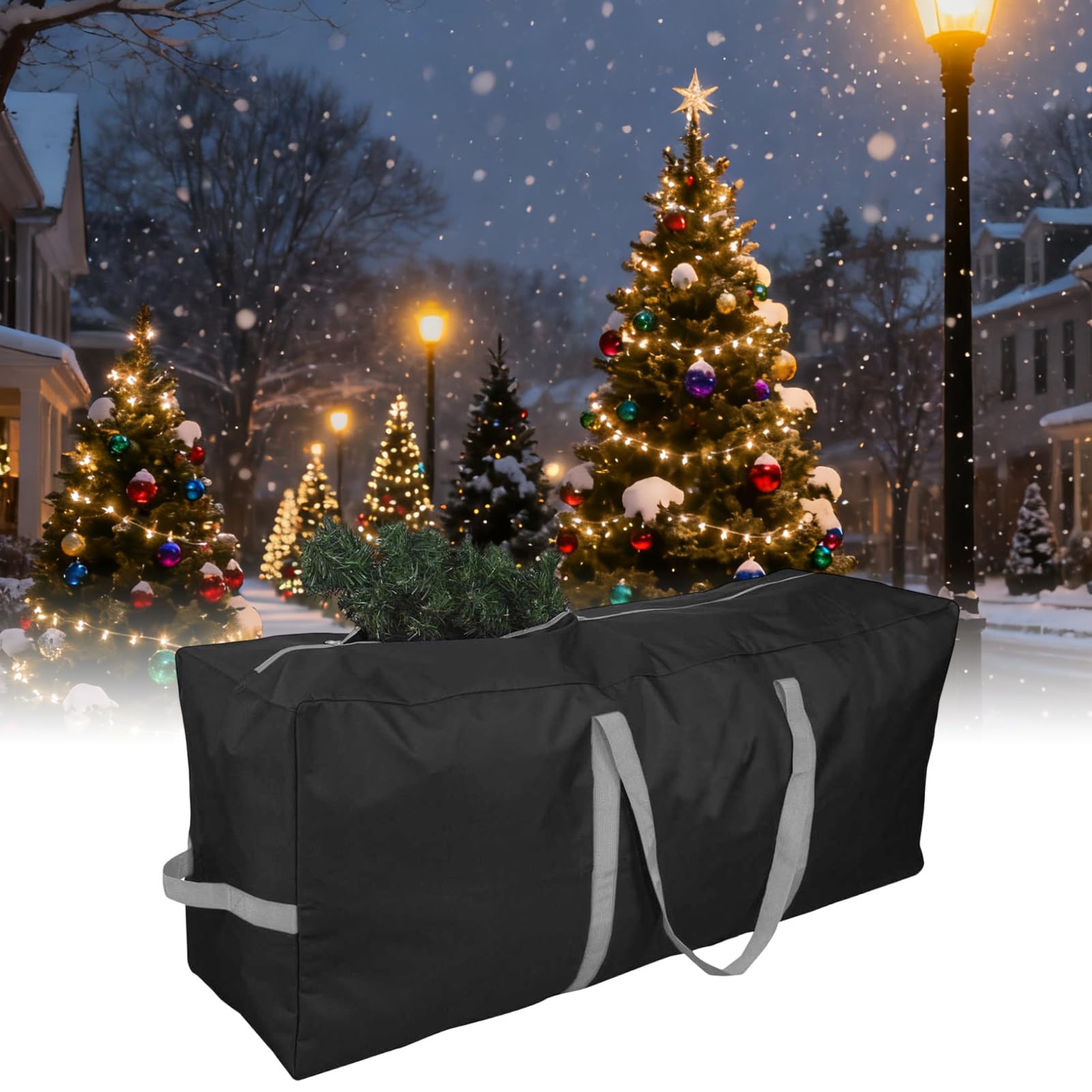 Sacca Per Albero Di Natale Organizzatore Per Conservazione Natalizia | Borsa Resistente Ai Raggi UV Per Forniture Natalizie per Dormitorio Appartamento Soggiorno Campeggio Lavanderia Guardaroba