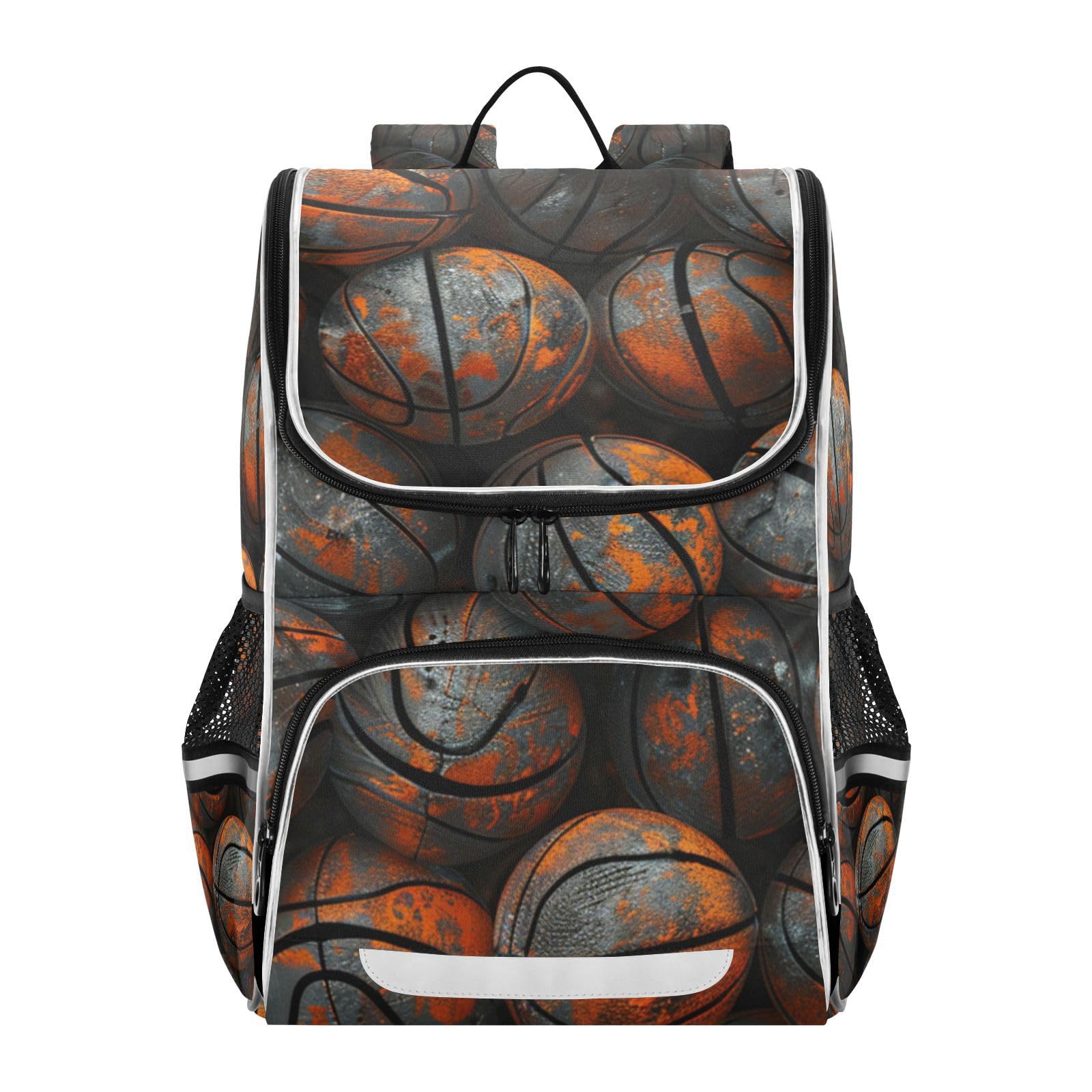 Mochila de baloncesto escolar reflectante para evitar dolor de espalda infantil 8