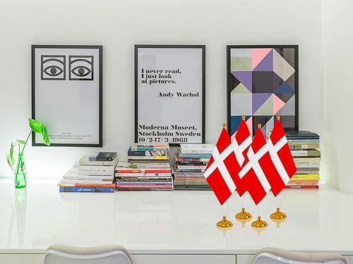 Miniatura 159 de WXTWK Paquete de 12 banderas argentinas de escritorio con base de soporte, decoración de celebración para eventos y eventos