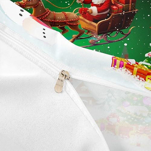 Miniatura 7 de Manfei Juego de funda de edredón de Navidad, tamaño King, funda de edredón de árbol de Navidad con 2 fundas de almohada, juego de ropa de cama de