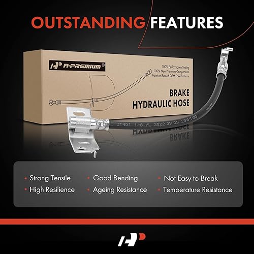Miniatura 6 de A-Premium Manguera hidráulica de freno trasero compatible con modelos Ford seleccionados - Para F-150 2015 2016 2017, con freno de estacionamiento