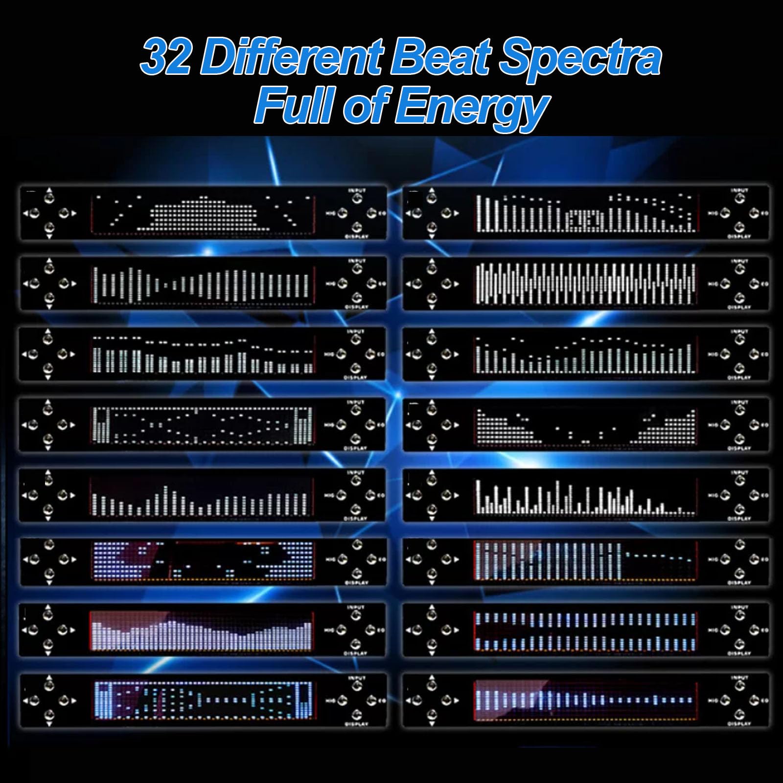 Égaliseur Graphique Stéréo, Égaliseur Audio Hi-FI, Compatible Bluetooth Et Entrée USB, Affichage du Spectrum Musical À 32 Segments, Décodeur Optique Coaxial, Télécommande, Black
