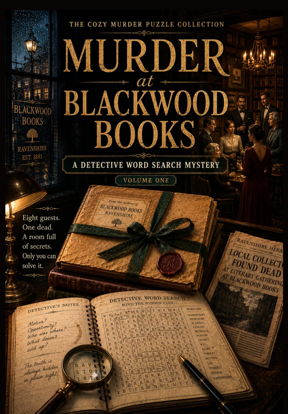 Murder at Blackwood Books: A Cozy Whodunnit Word Search Mystery for Adults — Solve the Puzzles. Reveal the Truth.