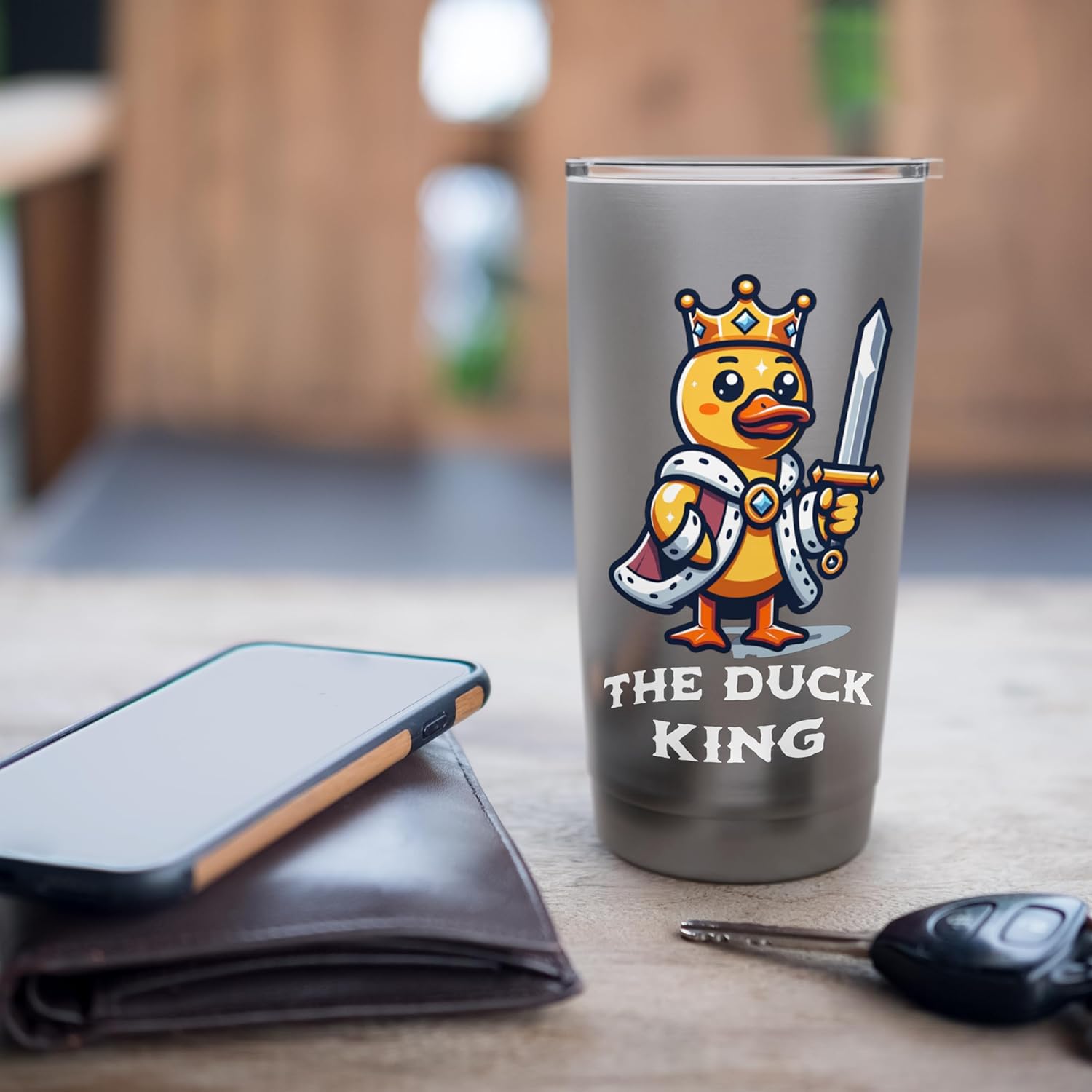 Duck King Funny Quote Rubber Duck Lover Stainless Steel Insulated Tumbler - Image 7