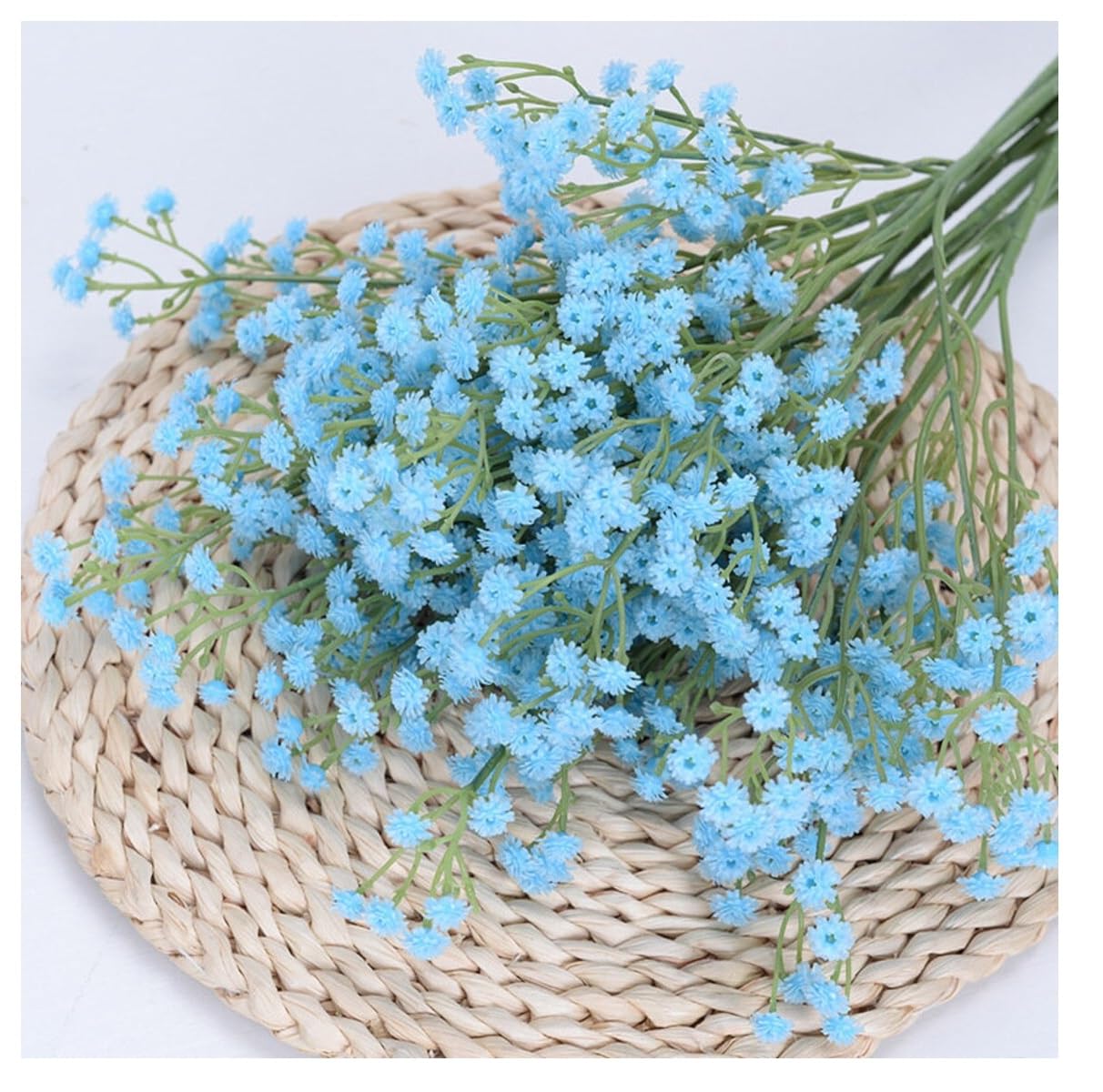 SPHINX Artificial Baby's Breath Flower Sticks Artificial Gypsophila Bouquets Gifting, Home, Bedroom, Garden, Balcony, Living Room for Decoration -5 Pieces (Blue)