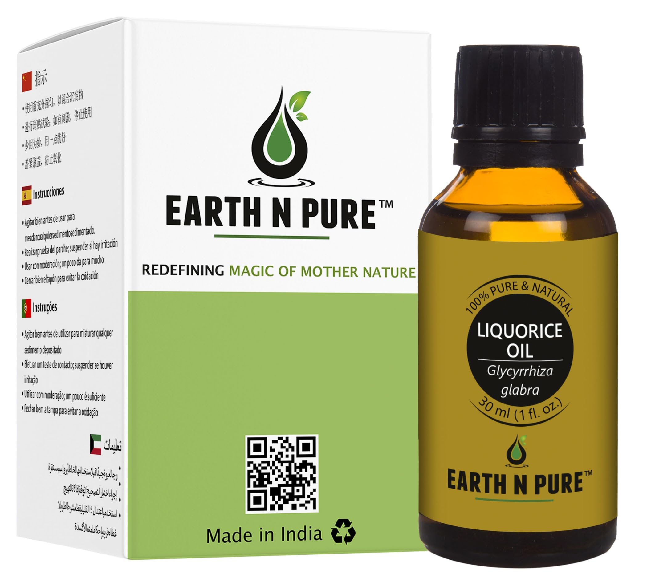 Earth N Pure Liquorice (Licorice) Oil for Skin Nourishment and Body Care | 30 ML