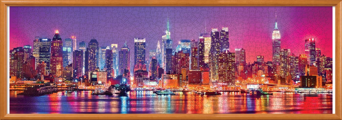 MasterPieces - Rompecabezas de 1000 Piezas, panorámico de la Ciudad de Nueva York, diversión para Adultos, Familia, niños, 13 x 39 Pulgadas