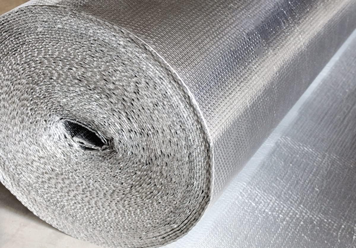 Radiator Insulation Foil 3-4mm Thick Heat Reflective Bubble Wrap Radiator Foil Reflector Self-Adhesive Saves Energy & Money(1mx9m)