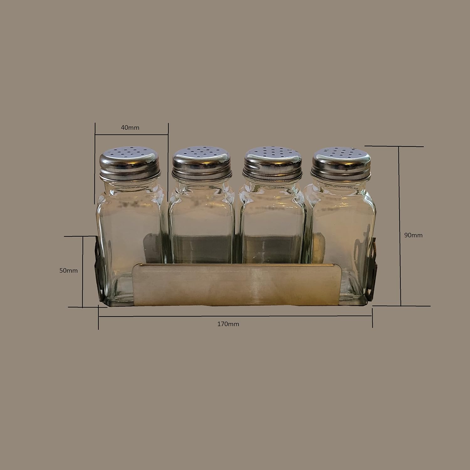 Rattleware Coffee Cup Shaker and Labeled Rack Set Condiments Organizer