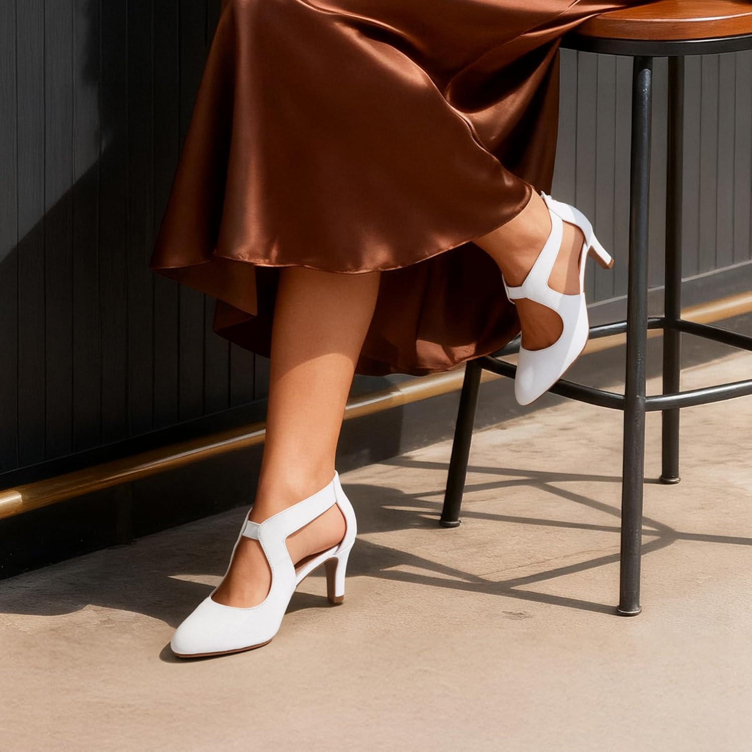 DREAM PAIRS Women's Pumps Closed Pointed Toe Kitten Heels Elegant Party Wedding Dress Shoes for Women - Image 3