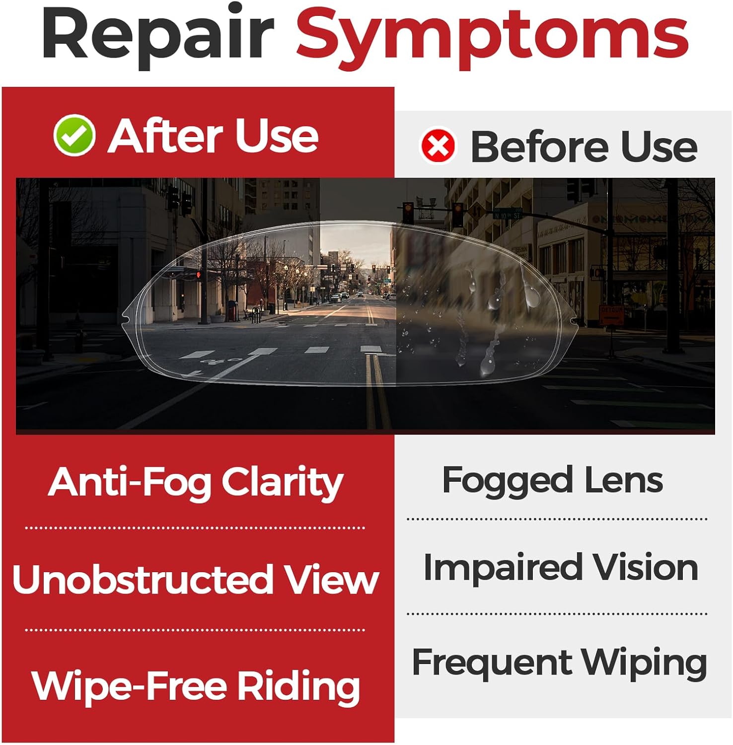 Anti-Fog Insert Compatible with Shoei Helmet Shield Lens, Fits for Helmets, Ensures Clear Vision for Motorcycle Riding