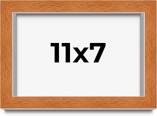Miniatura 130 de Marco marrón de 18 x 24 pulgadas, marco de madera maciza de nuez de miel, ancho de moldeo de 0.875 pulgadas, profundidad de rabo de 0.875 pulgadas