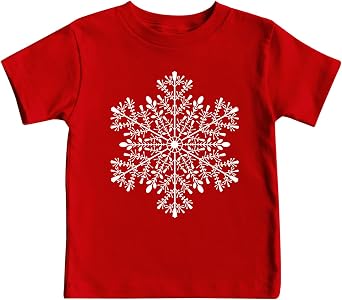 Kids Christmas Shirt Xmas Snowflake Toddler Boy Girl T-Shirt Merry Christmas Crewneck Tee Tops