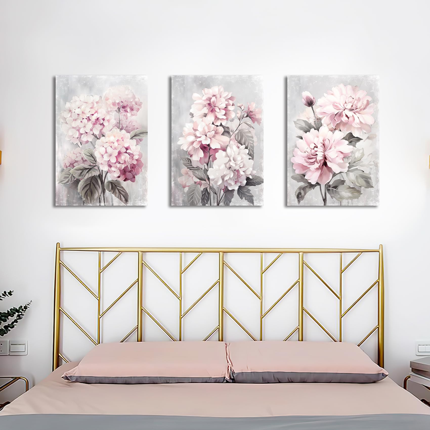 3 Pcs Wooden Framed Canvas Wall Art Set Bohemian Sage Green Canvas Prints Poster Geometric Line Beige Green Pictures for Living Room Bedroom Dinning Room Hallway Stairs Wall Decor 30x40cm x3pcs — view 175