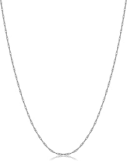 Kooljewelry Womens Chain Elegant Rope - 10k Gold Rope Chain Necklace Thin for Women