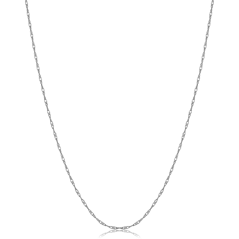 Kooljewelry 14k イエローゴールド 0.8mm ダイヤモンドカット ケーブルチェーンネックレス Kooljewelry ソリッド14Kイエローゴールドまたはホワイトゴールド 0.8