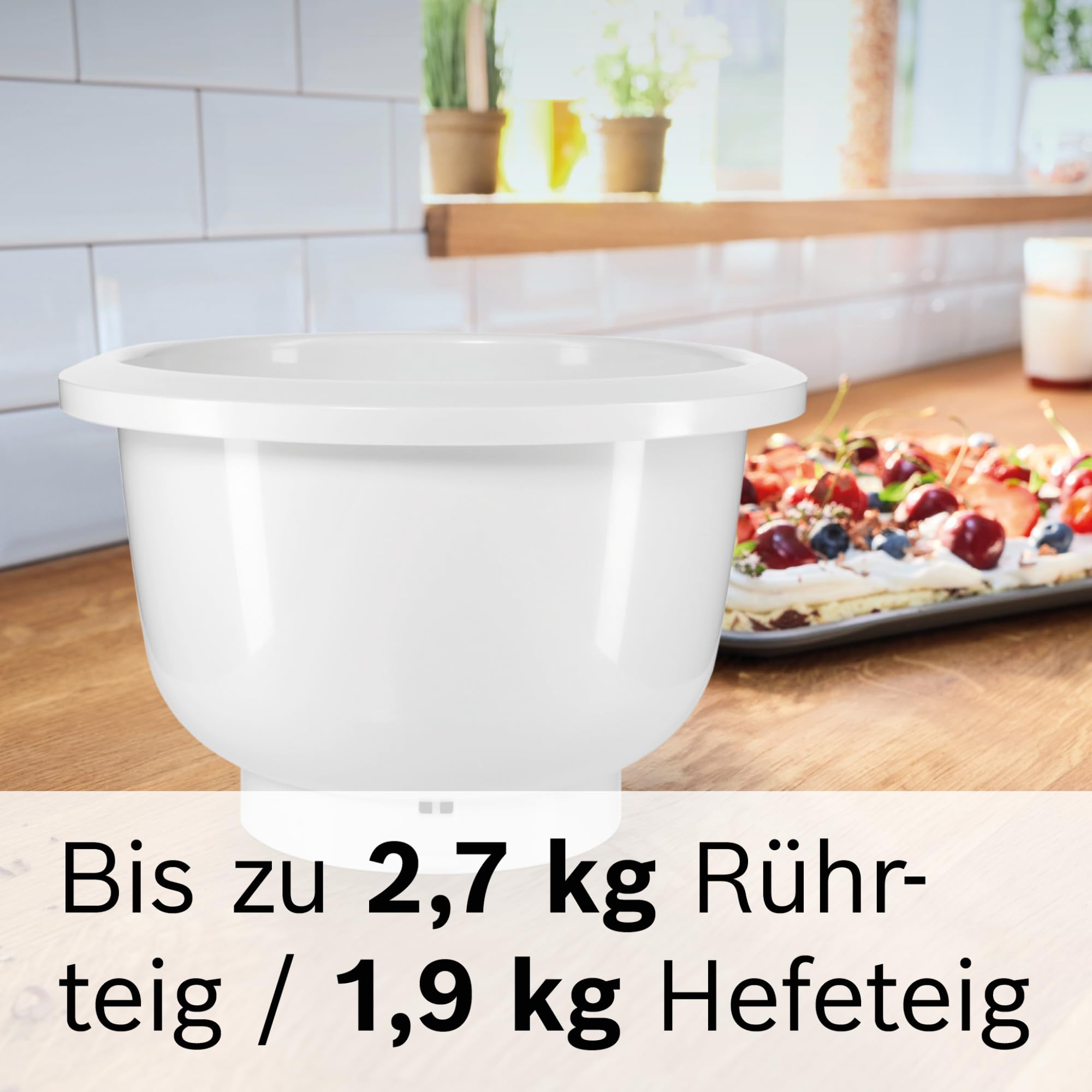 Bosch Zubehör-Set BakingSensation MUZ5BS1, Fleischwolf, Kunststoffschüssel, Spritzgebäck-Vorsatz, Loch-Scheibe, passend für Küchenmaschine Serie 4, vier Keks Formen, spülmaschinenfest, Edelstahl