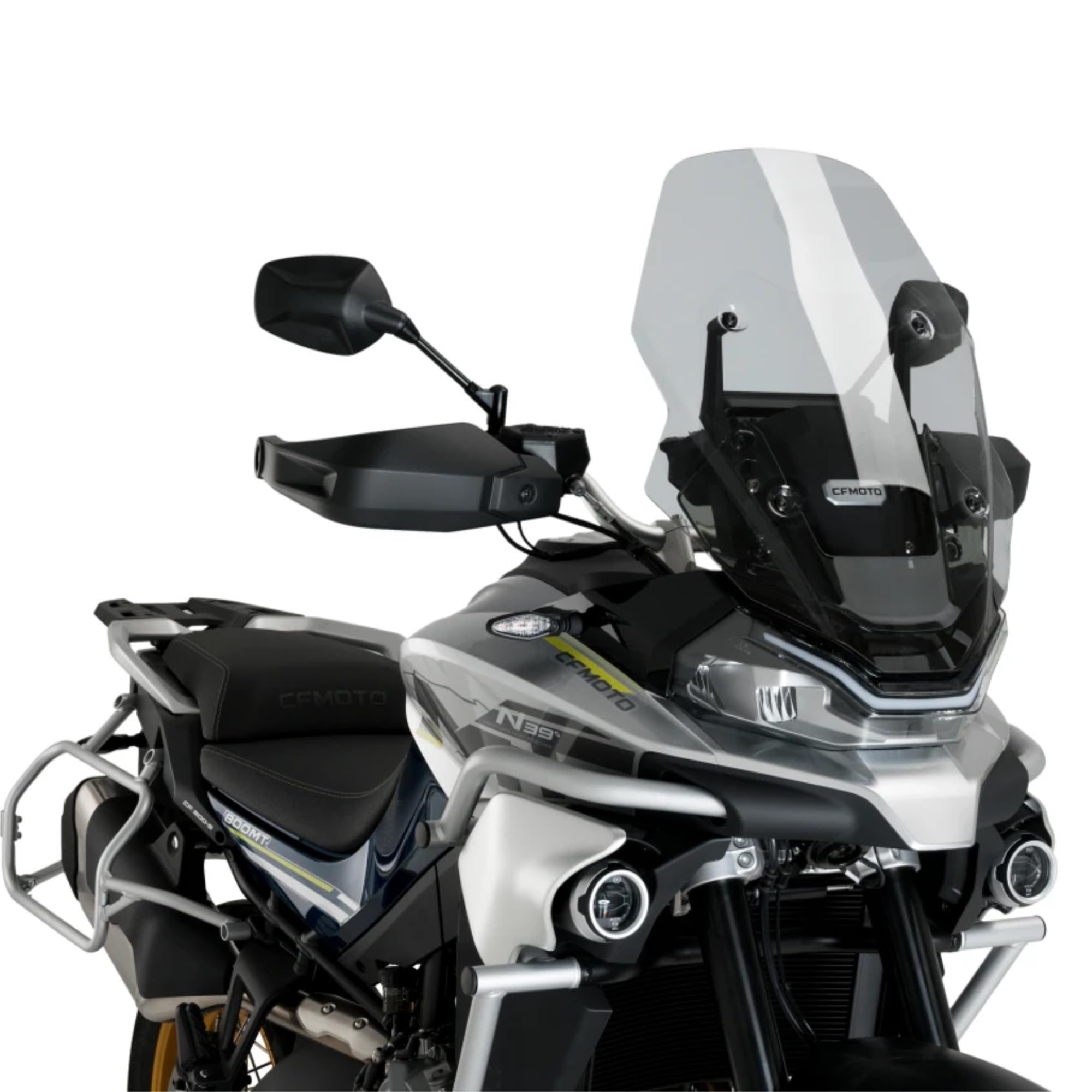 Cupolino Moto Parabrezza Plexiglass JD9 Touring FUME' CHIARO Compatibile con CF MOTO 800MT 2022-2025