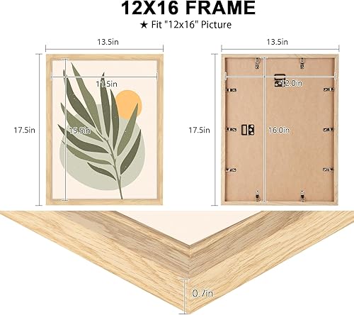 Vista 140 de GULETHUN Marco de fotos de 24 x 36 pulgadas, marco para póster blanco, decoración del hogar, marcos naturales de galería, formato horizontal