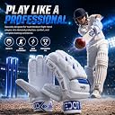 Whitedot Alpha Cricket Batting Gloves||Suitable for Youth|Medium Left Hand||White gallery image
