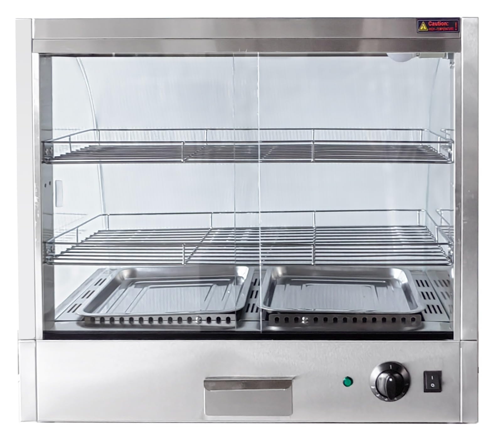 Generic Stainless Steel Commercial Food Warmer Display Cabinet Showcase Perfect For Pastries