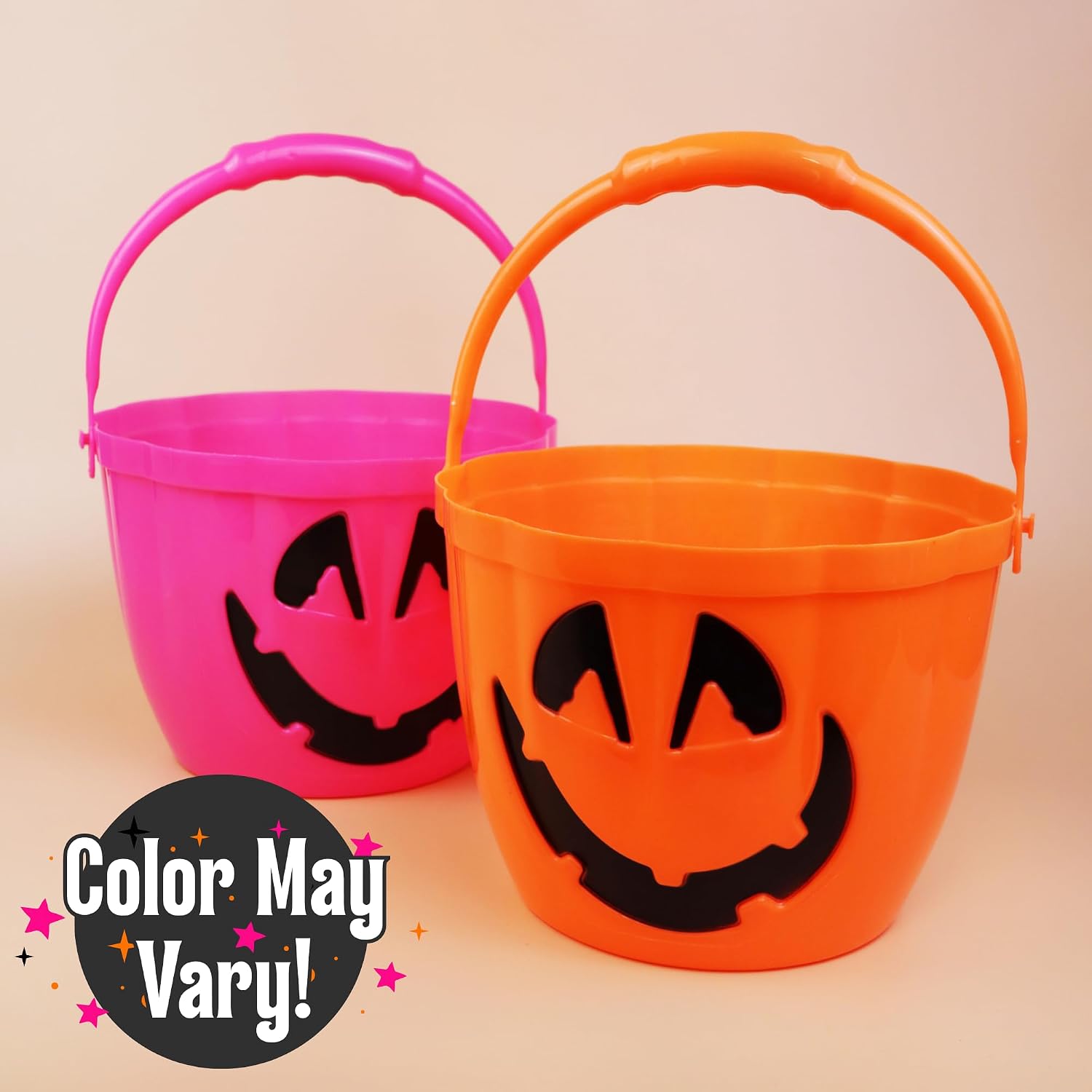 Needzo Halloween Trick Or Treat Jack O Lantern Bucket, 7.5 X 13 Inches